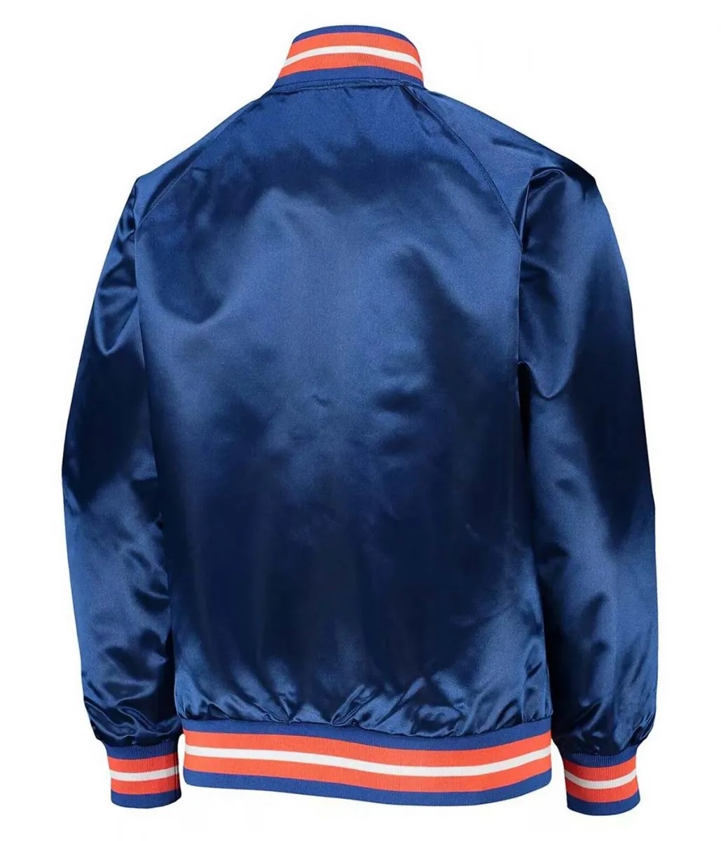 Hardwood Classics NY Knicks Blue Satin Jacket 2 Hardwood Classics NY Knicks Blue Satin Jacket