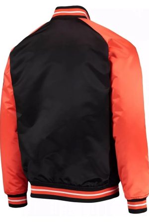 Hardwood Classics Reload 3.0 NY Knicks Black and Orange Jacket
