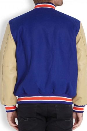 Men’s New York Knicks Blue Letterman Jacket