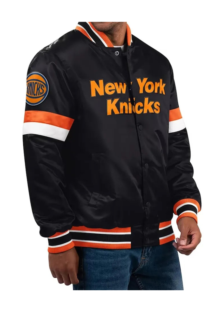 Home Game New York Knicks Black Jacket 1 Home Game New York Knicks Black Jacket