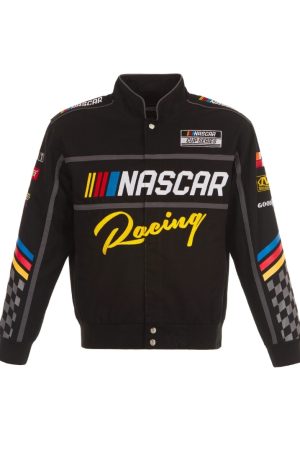 2024 Nascar Black Full-Snap Jacket