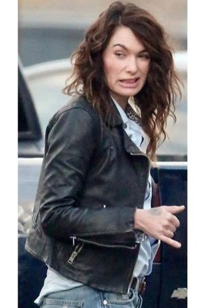 9 Bullets Lena Headey Black Biker Leather Jacket