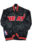 90s Miami Heat Satin Black Jacket