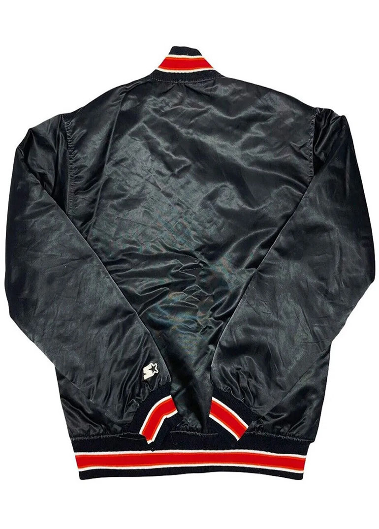 90s Miami Heat Satin Black Jacket 2 90s Miami Heat Satin Black Jacket