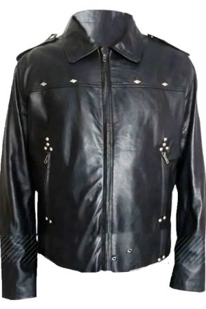 A Long Way Down Aaron Paul Biker Leather Jacket