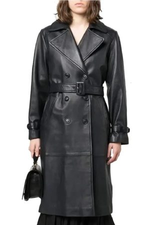 A Paris Proposal Bethany Brown Leather Coat