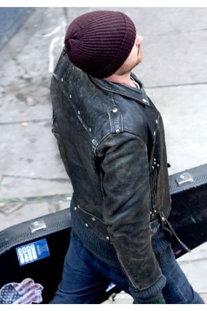 A Long Way Down Aaron Paul Biker Leather Jacket