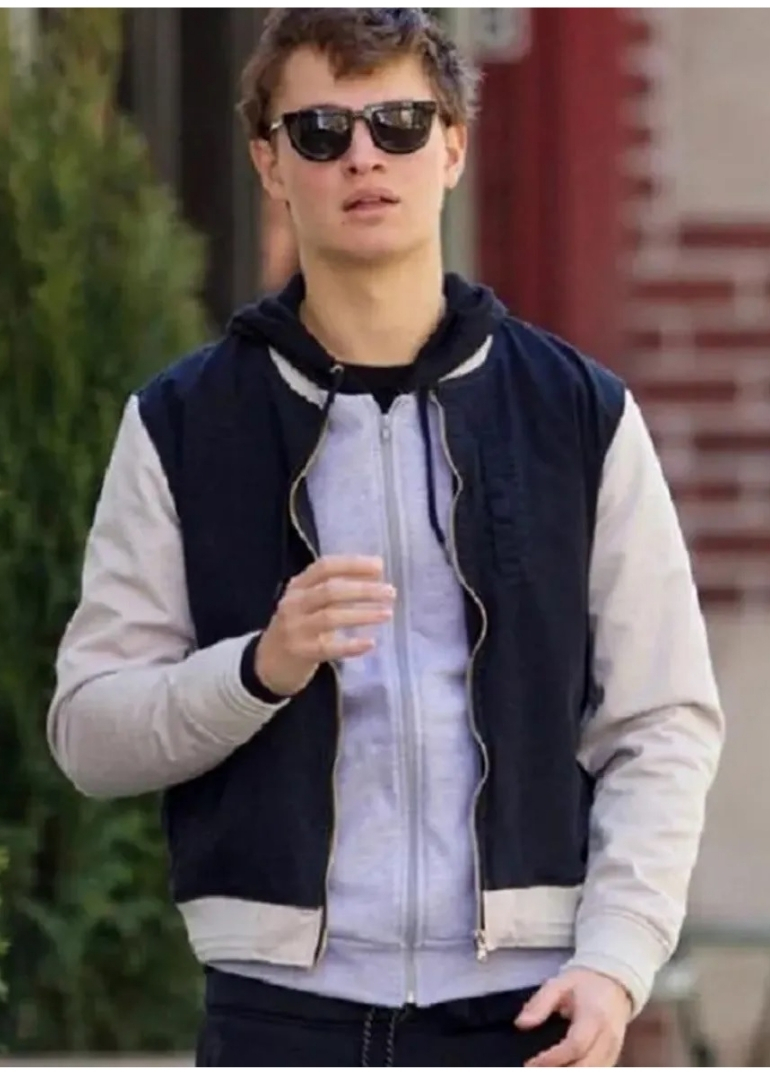 Ansel Elgort Baby Driver Bomber Jacket 2 Ansel Elgort Baby Driver Bomber Varsity Jacket