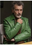 Antonio Banderas Pain & Glory Green Leather Jacket