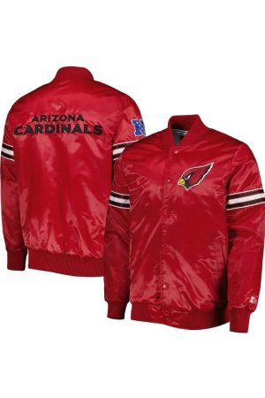 Arizona Cardinals Satin Varsity Jacket