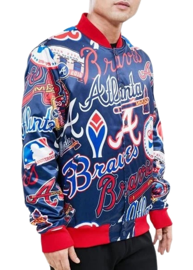 Atlanta Braves Aop Satin Varsity Jacket 3 Atlanta Braves Aop Satin Jacket