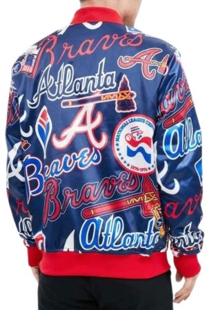 Atlanta Braves Aop Satin Varsity Jacket