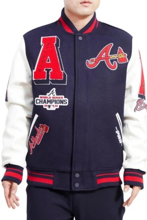 Atlanta Braves Mash Up Logo Varsity Jacket