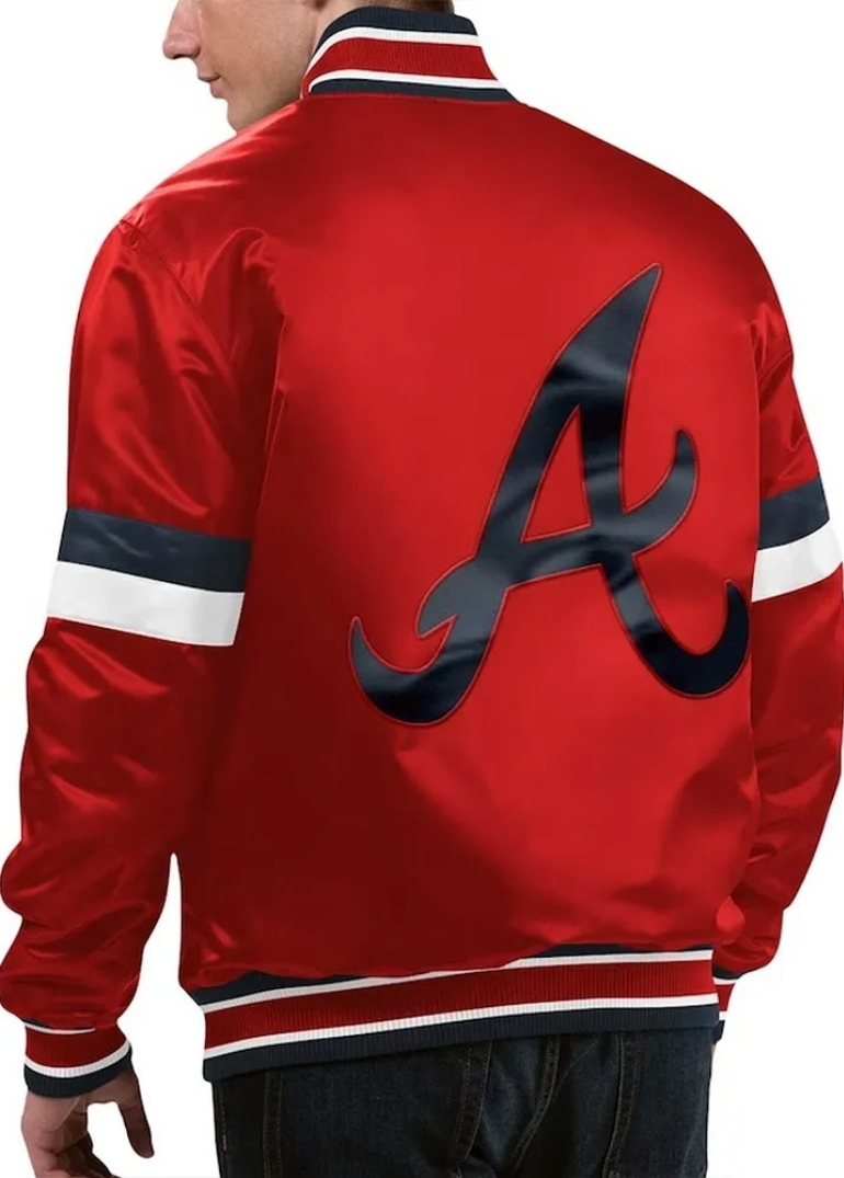 Atlanta Braves Red Home Game Satin Jacket