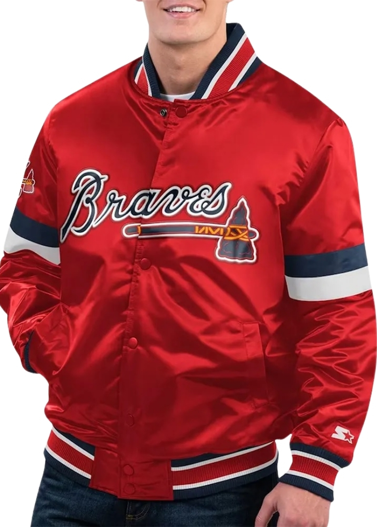Atlanta Braves Red Home Game Varsity Satin Jacket