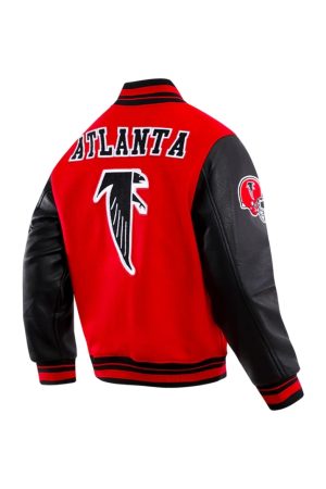 Atlanta Falcons Retro Classic Rib Wool Varsity Jacket