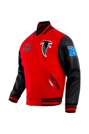 Atlanta Falcons Retro Classic Rib Wool Varsity Jacket