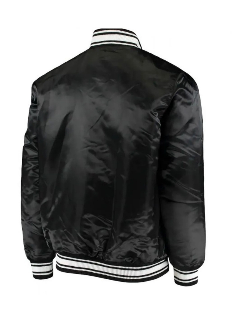 Atlanta Falcons Satin Black Starter Jacket 2 Atlanta Falcons Satin Black Jacket