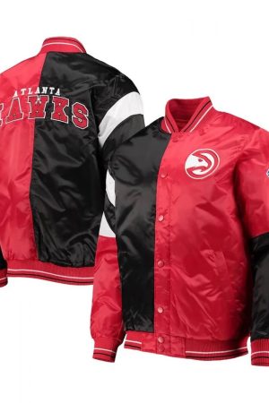 Atlanta Hawks 75th Anniversary Full-Snap Satin Jacket