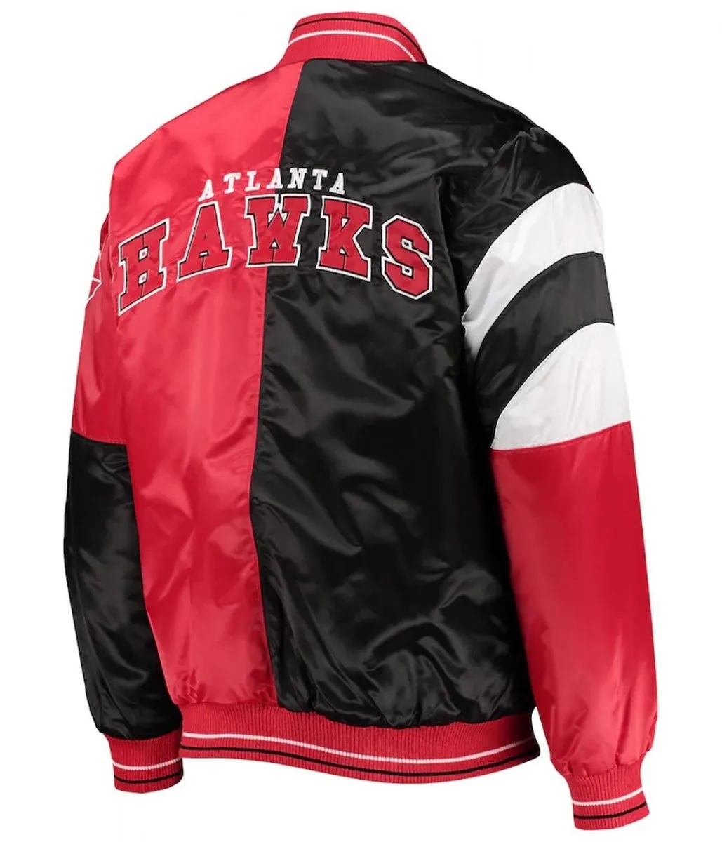Atlanta Hawks 75th Anniversary Full-Snap Satin Jacket 2 Atlanta Hawks 75th Anniversary Full-Snap Satin Jacket