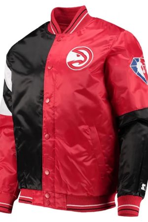 Atlanta Hawks 75th Anniversary Full-Snap Satin Jacket