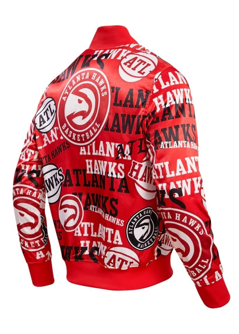 Atlanta Hawks Aop Satin Jacket