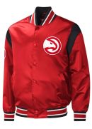 Atlanta Hawks Force Play Red Satin Jacket