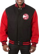 Atlanta Hawks Red and Black Varsity Wool Jacket