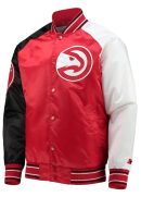 Atlanta Hawks Reliever Raglan Full-Snap Jacket