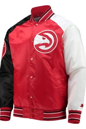 Atlanta Hawks Reliever Raglan Full-Snap Jacket