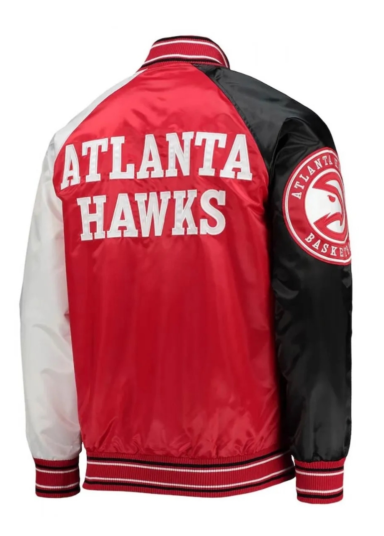 Atlanta Hawks Reliever Raglan Full-Snap Jacket 2 Atlanta Hawks Reliever Raglan Jacket