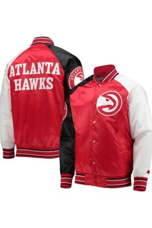 Atlanta Hawks Reliever Raglan Full-Snap Jacket