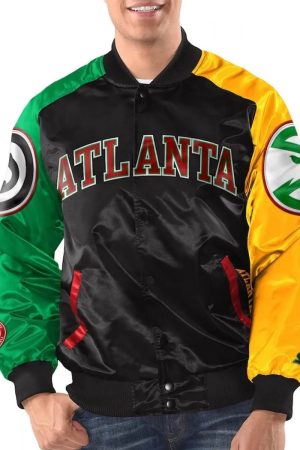 Atlanta Hawks Ty Mopkins Varsity Satin Jacket