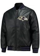 Baltimore Ravens Black Leather Jacket