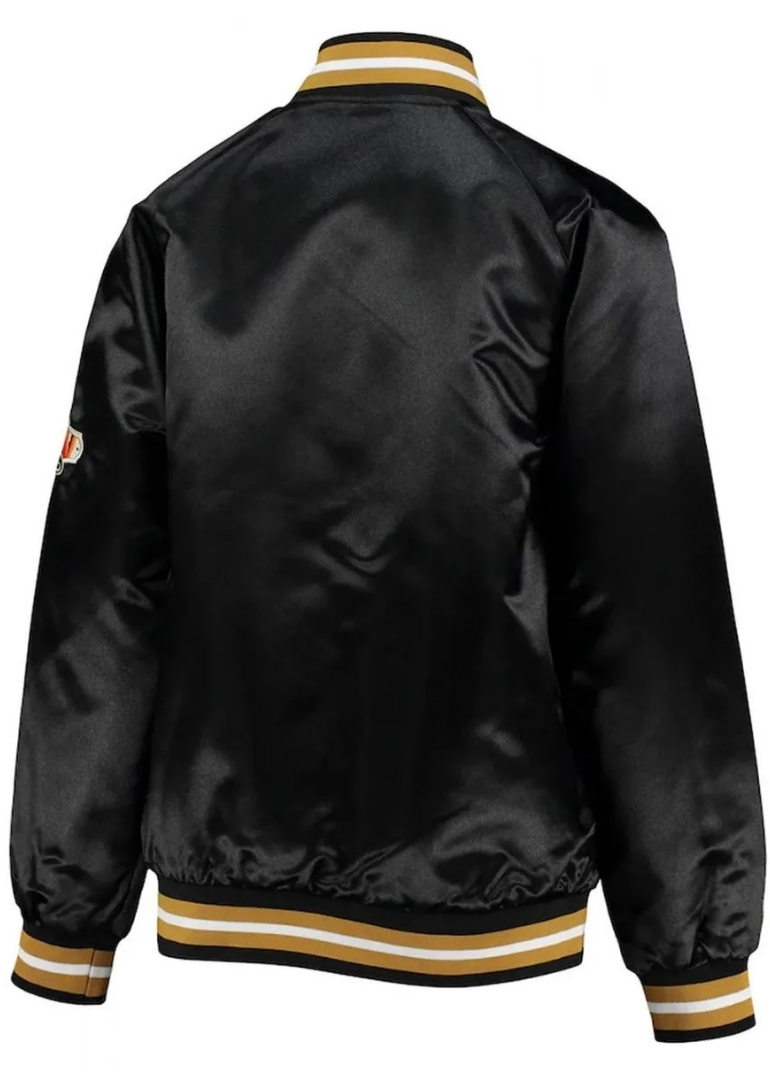 Baltimore Ravens Full-Snap Black Jacket 2 Baltimore Ravens Raglan Full-Snap Black Satin Jacket