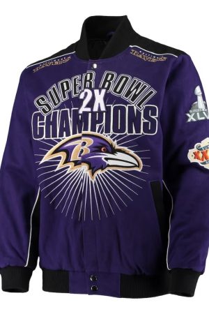 Baltimore Ravens Super Bowl 2x Champions Jacket