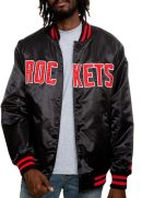 Bomber Houston Rockets Satin Black Jacket