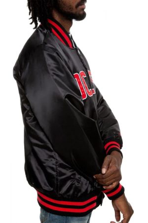 Bomber Houston Rockets Satin Black Jacket