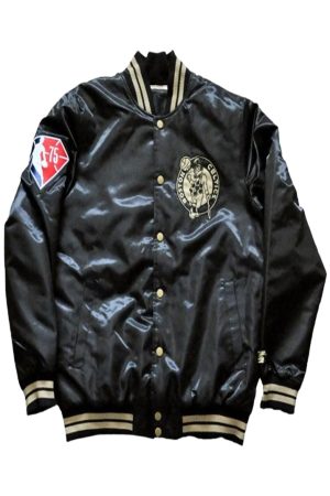 Boston Celtics Black Satin Jacket