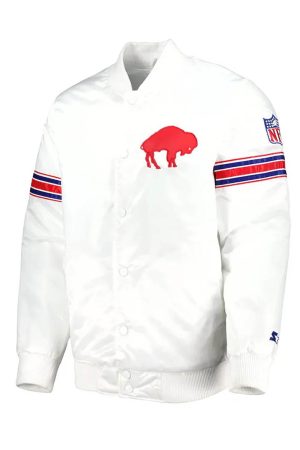 Buffalo Bills The Power Forward White Satin Jacket