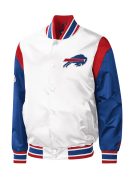 Buffalo Bills Throwback Warm Up Pitch Varsity Satin Jacket
