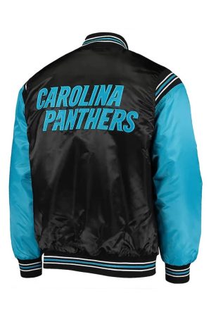 Carolina Panthers Enforcer Satin Varsity Jacket