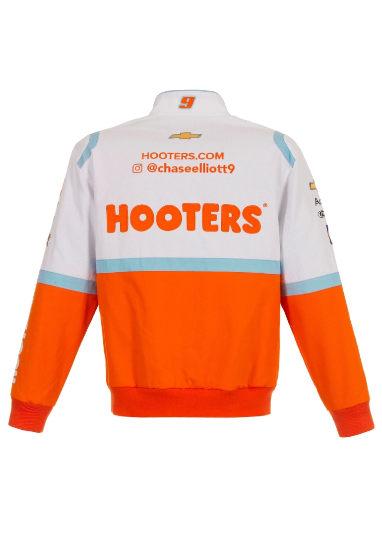 Chase Elliott Hooters Twill Full-Snap Jacket 2 Chase Elliott Hooters Full-Snap Jacket