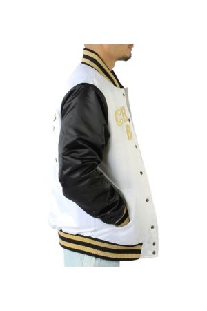 Chicago Bulls Black and White Satin Jacket