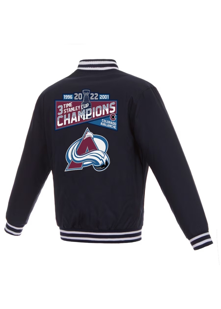 Colorado Avalanche 3-Time Stanley Cup Champions Jacket 2 Colorado Avalanche 3-Time Stanley Champions Jacket