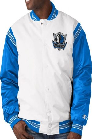Dallas Mavericks Renegade Full-Snap Satin Jacket