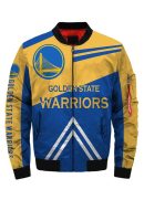 Golden State Warriors Yellow and Blue Bomber Jacket