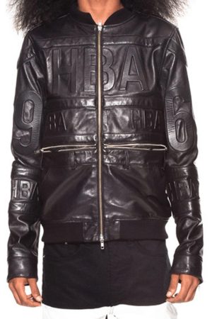 HBA Leather Jacket with Bomber Style