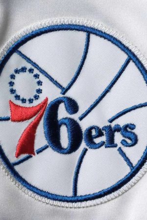 Hardwood Classics Script Philadelphia Satin Full-Snap Jacket