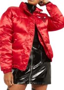 High School Chicago Bulls Red Puffer Jacket
